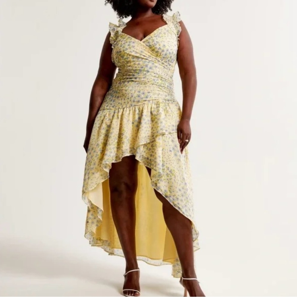 Abercrombie & Fitch Yellow High Low Sundress